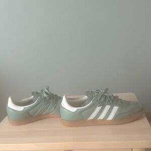 Adidas Samba Forest Green and White Sneakers